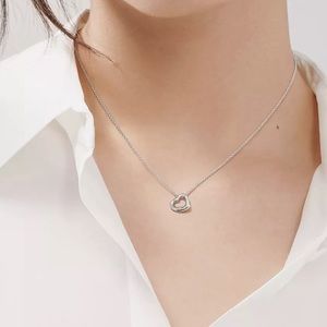 Tiffany & Co. Elsa Peretti Open Heart Necklace Silver